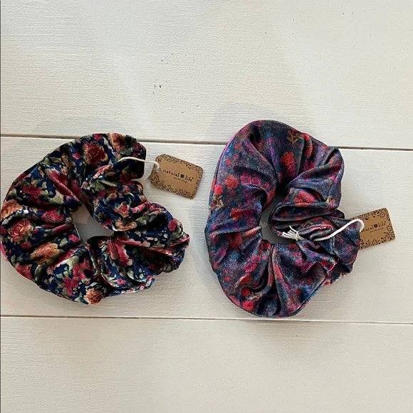 Natural Life Multicolor Velvet Scrunchies - Picture 1 of 3